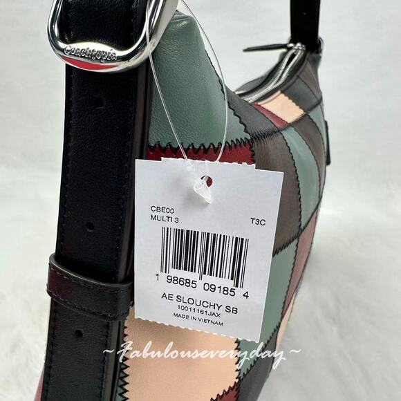 Coach Alter/Ego Slouchy Shoulder Bag In Checkerboard Leather Coachtopia CBE00 - Picture 6 of 9